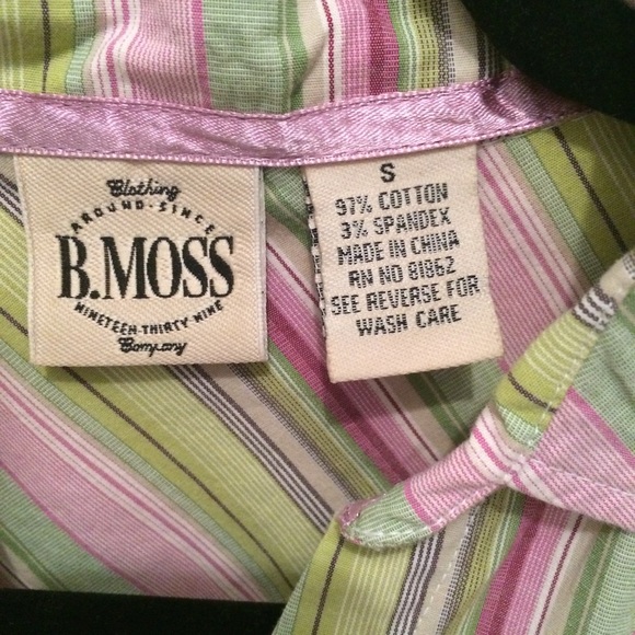 B. Moss Button Front Shirt - Picture 2 of 4